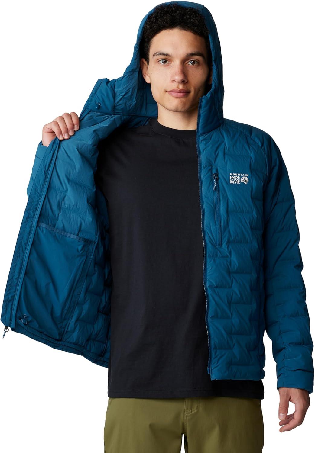 imageMountain Hardwear Mens StretchDown HoodyDark Caspian  New 2024