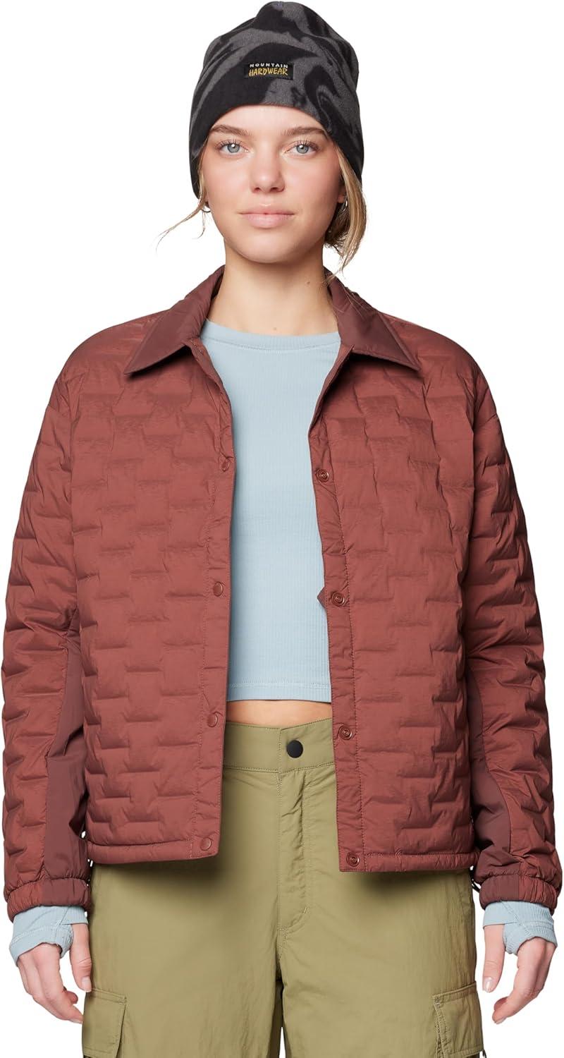 imageMountain Hardwear Womens StretchDown Light Snap JacketBourbon Brown