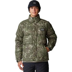 imageMountain Hardwear Mens Nevadan Down JacketStone Green Forests Floor Print  New 2024