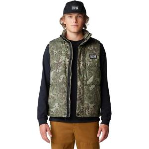 imageMountain Hardwear Mens Nevadan Down VestStone Green Forests Floor Print  New 2024