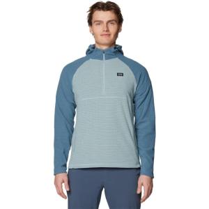 imageMountain Hardwear Mens Summit Grid HoodyIce Shadow  Adriatic Blue