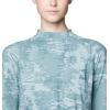 imageMountain Hardwear Womens Crater Lake Long Sleeve CropBlue Sage Inked Dye Print