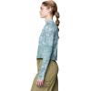 imageMountain Hardwear Womens Crater Lake Long Sleeve CropBlue Sage Inked Dye Print