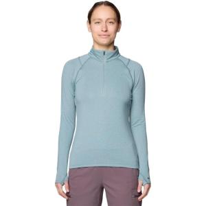 imageMountain Hardwear Womens Crater Lake Heavyweight Half ZipBlue Sage  Ice Shadow
