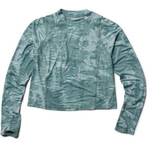 imageMountain Hardwear Womens Crater Lake Long Sleeve CropBlue Sage Inked Dye Print