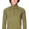 imageMountain Hardwear Mens Butter Up Long Sleeve Half ZipCombat Green