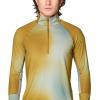 imageMountain Hardwear Mens Butter Up Long Sleeve Half ZipOlive Gold Ombre Print