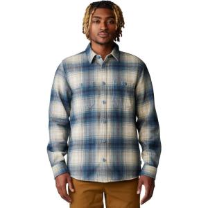 imageMountain Hardwear Mens Plusher Long Sleeve ShirtAsiatic Blue Ombre Buffalo Check Print