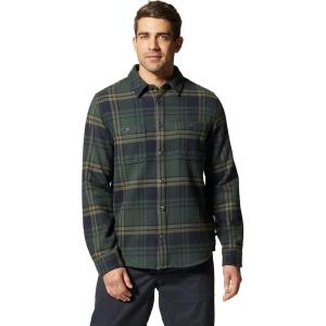 imageMountain Hardwear Mens Plusher Long Sleeve ShirtBlack Spruce Bonfire Plaid