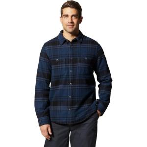 imageMountain Hardwear Mens Plusher Long Sleeve ShirtHardwear Navy Bonfire Plaid