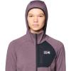 imageMountain Hardwear Womens Polartec Power Grid Full Zip HoodyBlackberry Heather  Black
