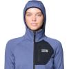 imageMountain Hardwear Womens Polartec Power Grid Full Zip HoodyLapis Dusk Heather  Black