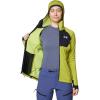imageMountain Hardwear Womens Polartec Power Grid Full Zip HoodyPython Green Heather  Black