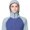 imageMountain Hardwear Womens Summit Grid Half Zip Hoody for Backpacking Hiking and Camping  Lightweight and InsulatedLapis Dusk  Ice Shadow