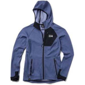 imageMountain Hardwear Womens Polartec Power Grid Full Zip HoodyLapis Dusk Heather  Black