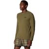 image:imageMountain Hardwear Mens Crater Lake Long Sleeve Crew Shirt for Hiking Camping Outdoor Adventures and Casual WearCombat Green