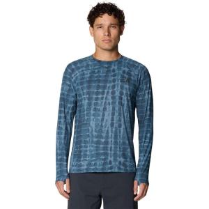 image:imageMountain Hardwear Mens Crater Lake Long Sleeve Crew Shirt for Hiking Camping Outdoor Adventures and Casual WearAdriatic Blue Prismatic Print
