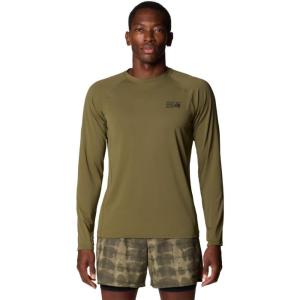 image:imageMountain Hardwear Mens Crater Lake Long Sleeve Crew Shirt for Hiking Camping Outdoor Adventures and Casual WearCombat Green