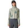 image:imageMountain Hardwear womens Crater Lake Crop ZipShirtWhite Sage Clouds Print