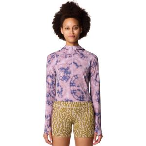 image:imageMountain Hardwear womens Crater Lake Crop ZipShirtWisteria Spore Dye Print
