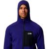 image:imageMountain Hardwear mens Polartec Power Grid Full Zip HoodyKlein Blue Heather  New 2024