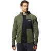 image:imageMountain Hardwear mens Polartec Power Grid Full Zip HoodySurplus Green Heather  New 2024