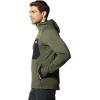 image:imageMountain Hardwear mens Polartec Power Grid Full Zip HoodySurplus Green Heather