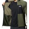image:imageMountain Hardwear mens Polartec Power Grid Full Zip HoodySurplus Green Heather
