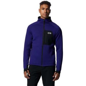 image:imageMountain Hardwear mens Polartec Power Grid Full Zip HoodyKlein Blue Heather