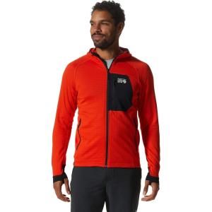 image:imageMountain Hardwear mens Polartec Power Grid Full Zip HoodyState Orange