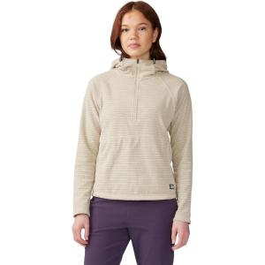 image:imageMountain Hardwear Womens Summit Grid Half Zip HoodyWild Oyster