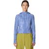image:imageMountain Hardwear womens Crater Lake Half Zip Crop HoodyBest Coast Blue Prismatic Print