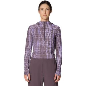 image:imageMountain Hardwear womens Crater Lake Half Zip Crop HoodyPurple Sage Prismatic Print