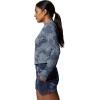image:imageMountain Hardwear womens Crater Lake Long Sleeve CropBlue Slate Scattered Dye Print