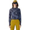 image:imageMountain Hardwear womens Crater Lake Long Sleeve CropBlue Slate Spore Dye Print