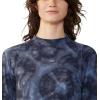 image:imageMountain Hardwear womens Crater Lake Long Sleeve CropBlue Slate Spore Dye Print