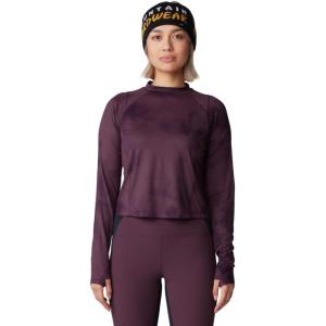 image:imageMountain Hardwear womens Crater Lake Long Sleeve CropBlackberry Clouds Print
