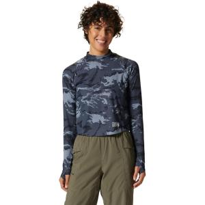 image:imageMountain Hardwear womens Crater Lake Long Sleeve CropBlue Slate Crag Camo