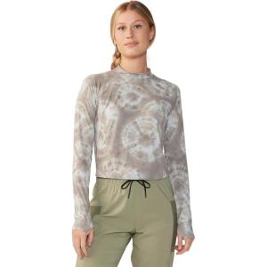 image:imageMountain Hardwear womens Crater Lake Long Sleeve CropDunes Spore Dye Print