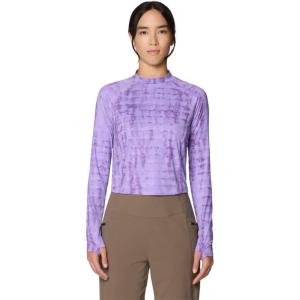 image:imageMountain Hardwear womens Crater Lake Long Sleeve CropHarbor Violet Prismatic Print