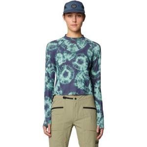 image:imageMountain Hardwear womens Crater Lake Long Sleeve CropLapis Dusk Spore Dye Print