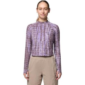 image:imageMountain Hardwear womens Crater Lake Long Sleeve CropPurple Sage Prismatic Print