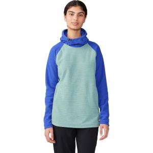 image:imageMountain Hardwear womens Summit Grid Tunic HoodyLichen GreenBlue Print
