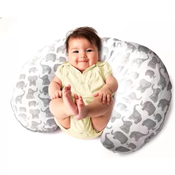 Graco Rainy Day Baby Feeding Pillow, Bottle/Breastfeeding Head &amp; Back Positioner, Nursing Support, Slipcovered Infant Lounger