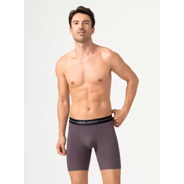 DAVID ARCHY Men's Soft Trunks Breathable Pouch Underwear 3, 4 or 6 Pack