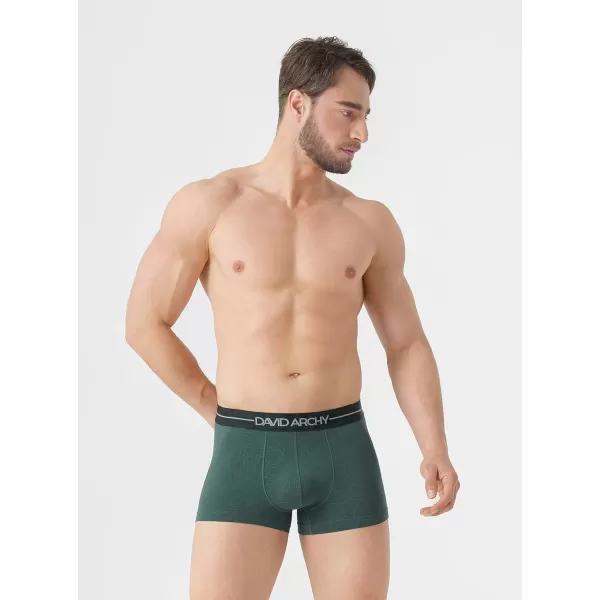 DAVID ARCHY Men's Soft Trunks Breathable Pouch Underwear 3, 4 or 6 Pack