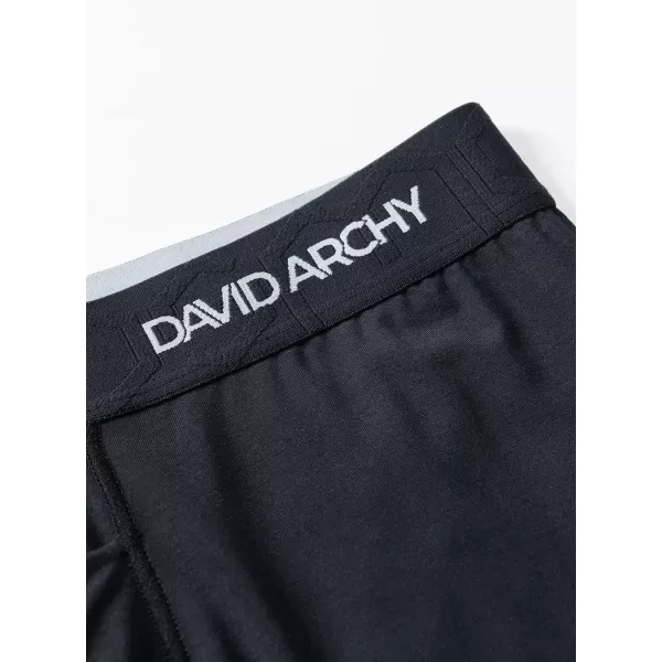 DAVID ARCHY Men's Trunk Boxer Briefs Seamless Underwear Pack Soft Support Pouch No Fly