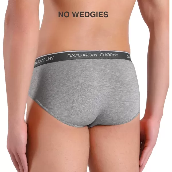 DAVID ARCHY Men's Underwear Bamboo Rayon Briefs Super Soft Comfort Pouch Briefs Pack