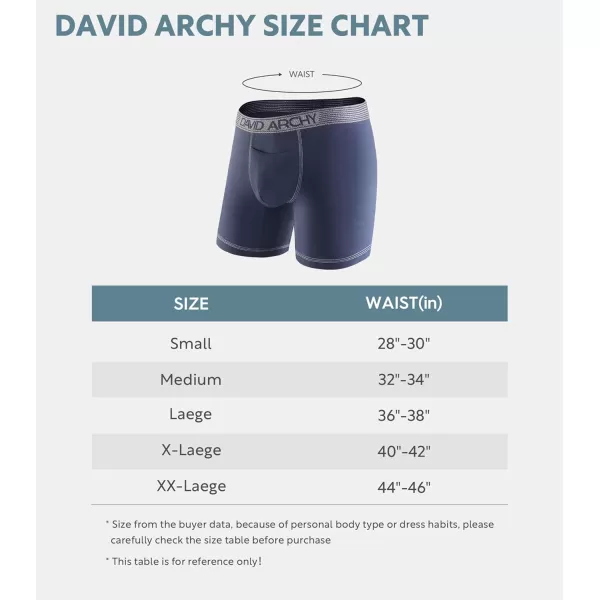 DAVID ARCHY Mens Underwear Soft Breathable Cotton Moisture-Wicking Boxer Briefs with Horizontal Fly 3 Pack