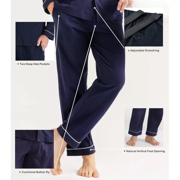 Men's Cotton Sleepwear Button-Down Pajamas Set